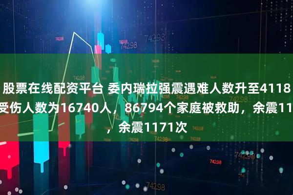 股票在线配资平台 委内瑞拉强震遇难人数升至4118人，受伤人数为16740人，86794个家庭被救助，余震1171次